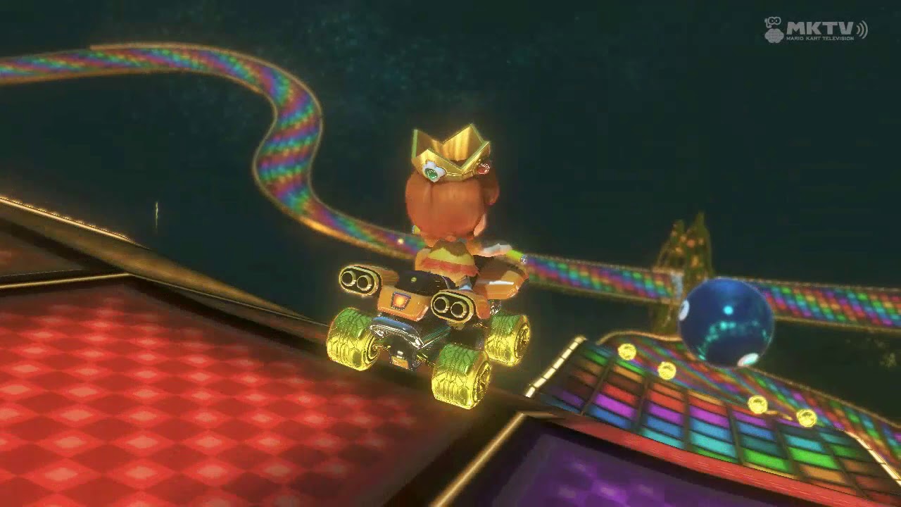 Wii U - Mario Kart 8 - (N64) Rainbow Road Rainbow Race - Baby Daisy