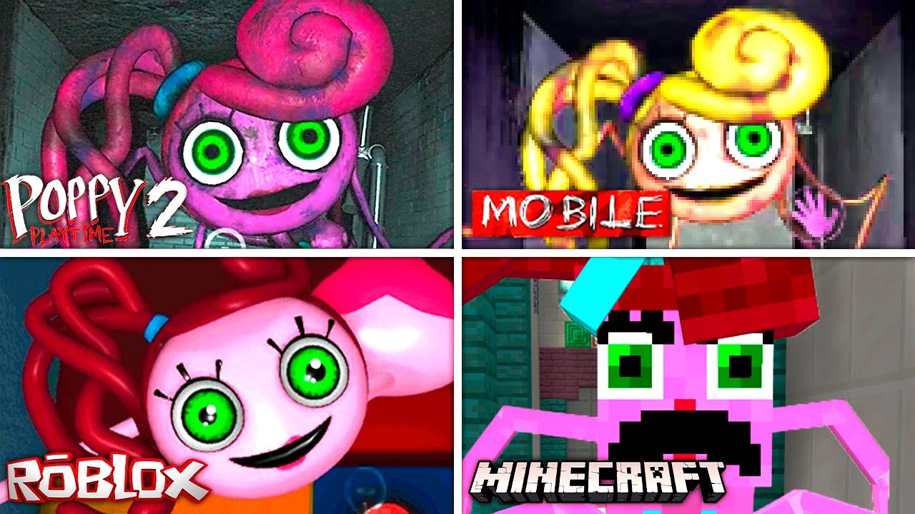Mommy Long Legs in all games Minecraft PE, Roblox, Poppy playtime Chapter 2, Mobile