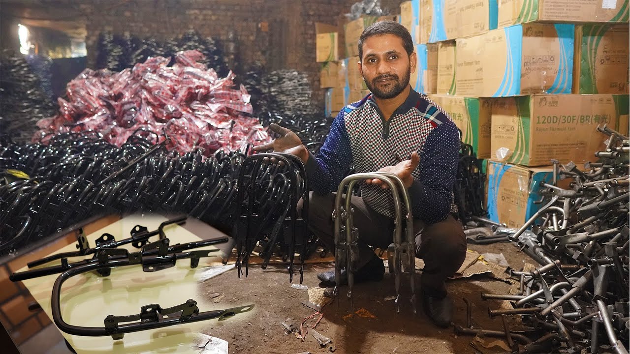 How To Make Motorbike Grab Rail In Factory With Amazing Technique And Skills | Bike Stand Making |