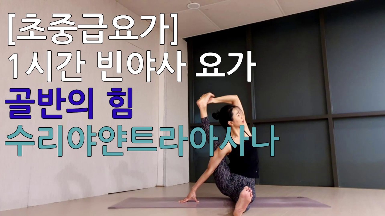 [2012][초중급] 1시간 빈야사 요가 골반의 힘과 유연성, 해시계자세(콤파스자세, 수리야얀트라아사나)