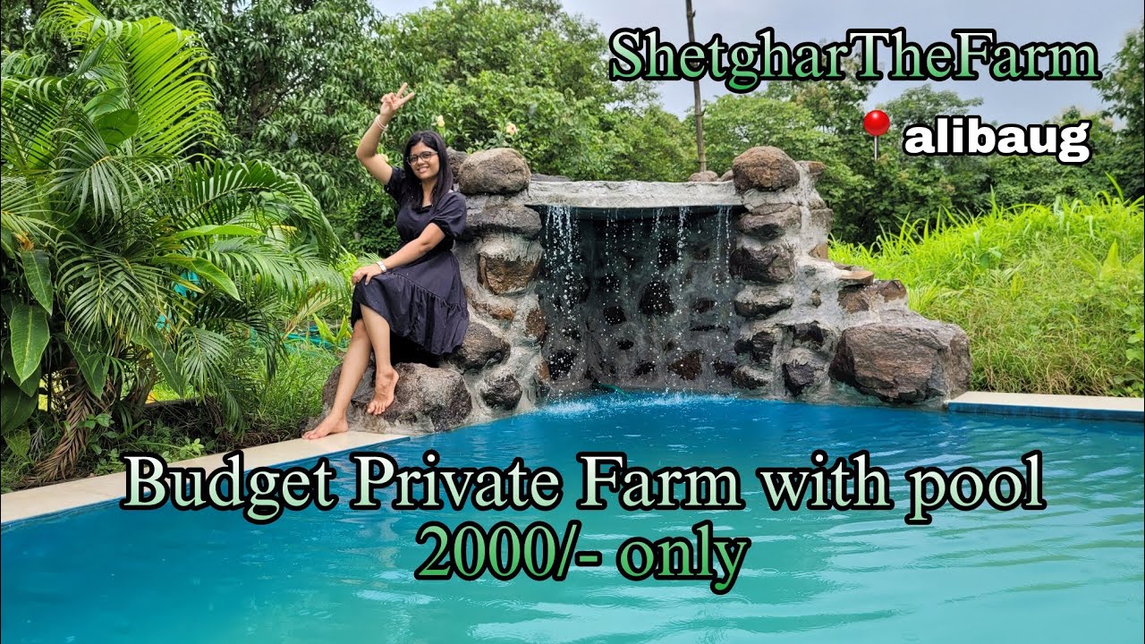 private villa with pool in alibaug | farmhouse in alibaug |private waterfall|Full Night Pool access
