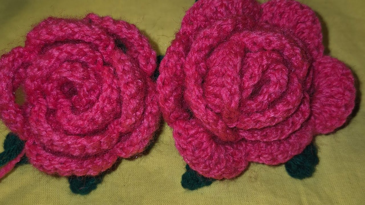 how to make crochet rose 🌹 &hearts;️#crochet #tranding #viral