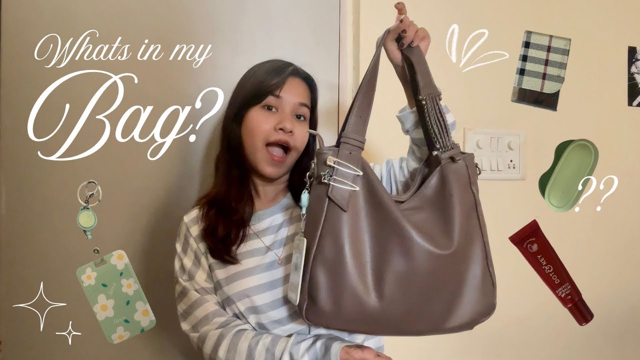 WHAT’S IN MY EVERYDAY BAG ⋆｡𖦹°⭒˚｡⋆ - college essentials, lippies & more.