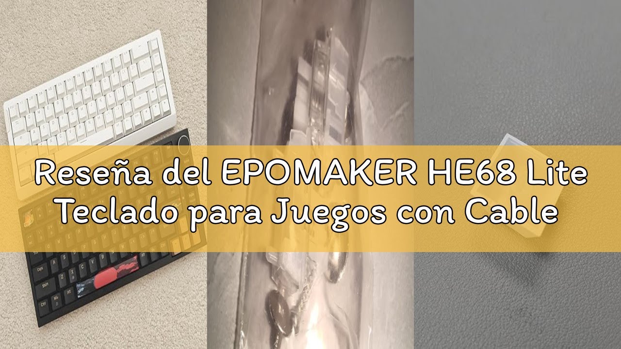 Reseña del EPOMAKER HE68 Lite Teclado para Juegos con Cable con Hall Effect, Sondeo de 8000Hz y Esca