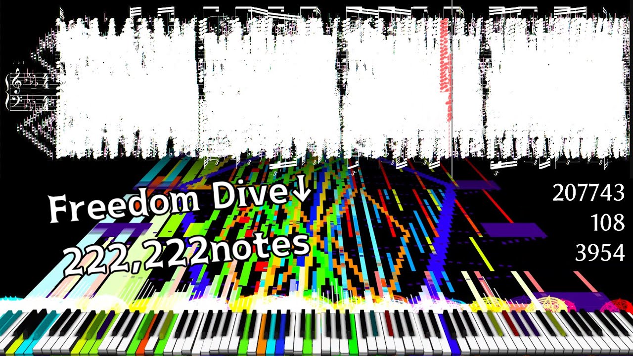 [Black MIDI / 黒楽譜] Xi - FREEDOM DIVE↓ | 222K