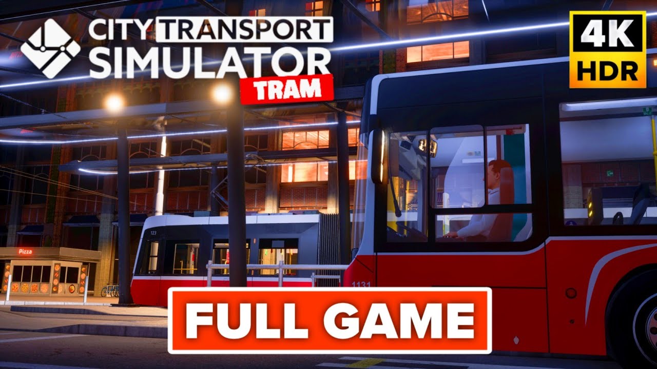 City Transport Simulator Tram Gameplay Walkthrough FULL GAME (4K 60FPS) No Commentary