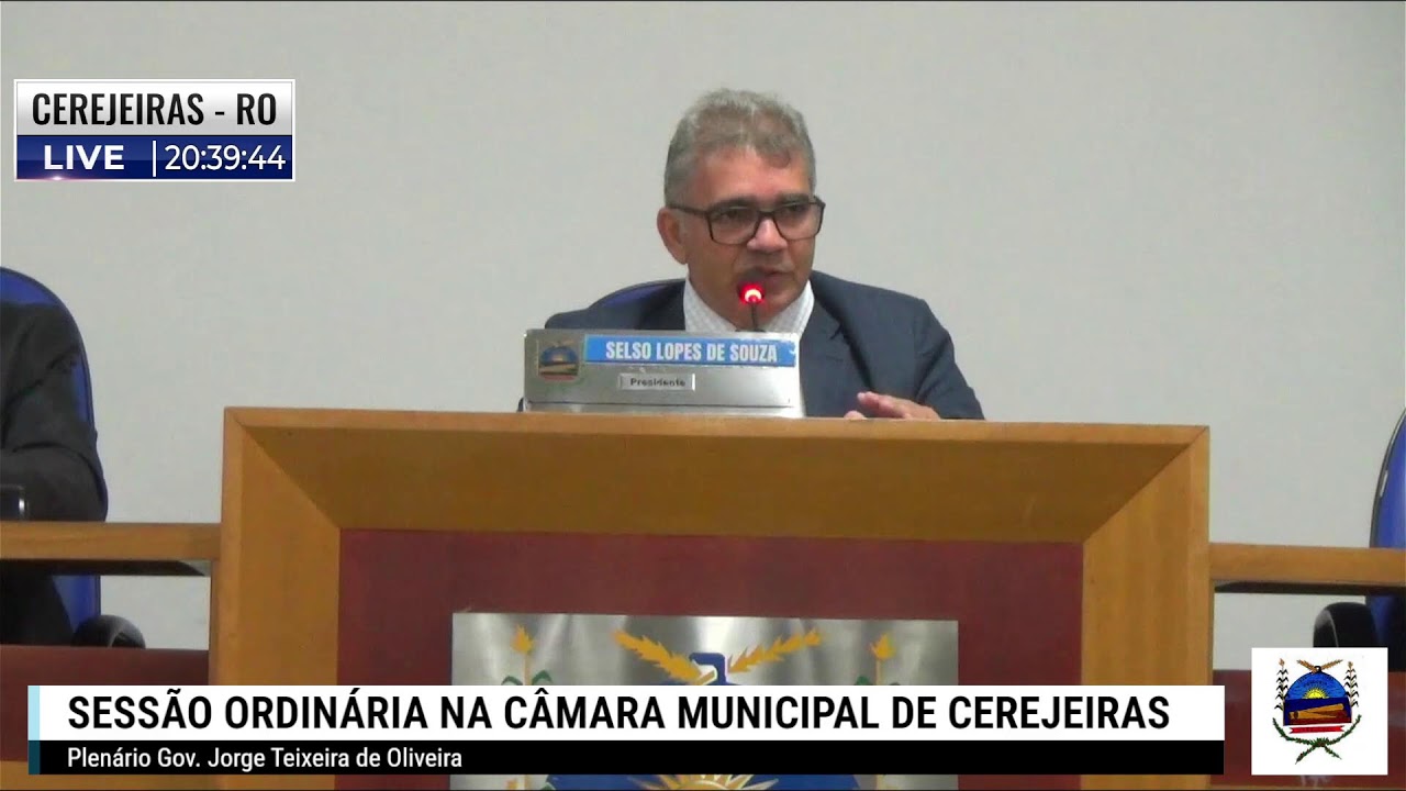 2ª Sessão Ordinária na Câmara municipal de Cerejeiras 23/02/2026.