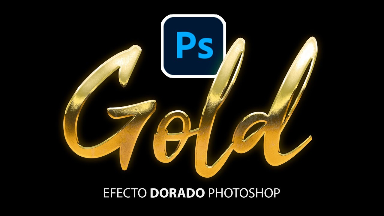 Como hacer efecto de texto dorado oro en photoshop