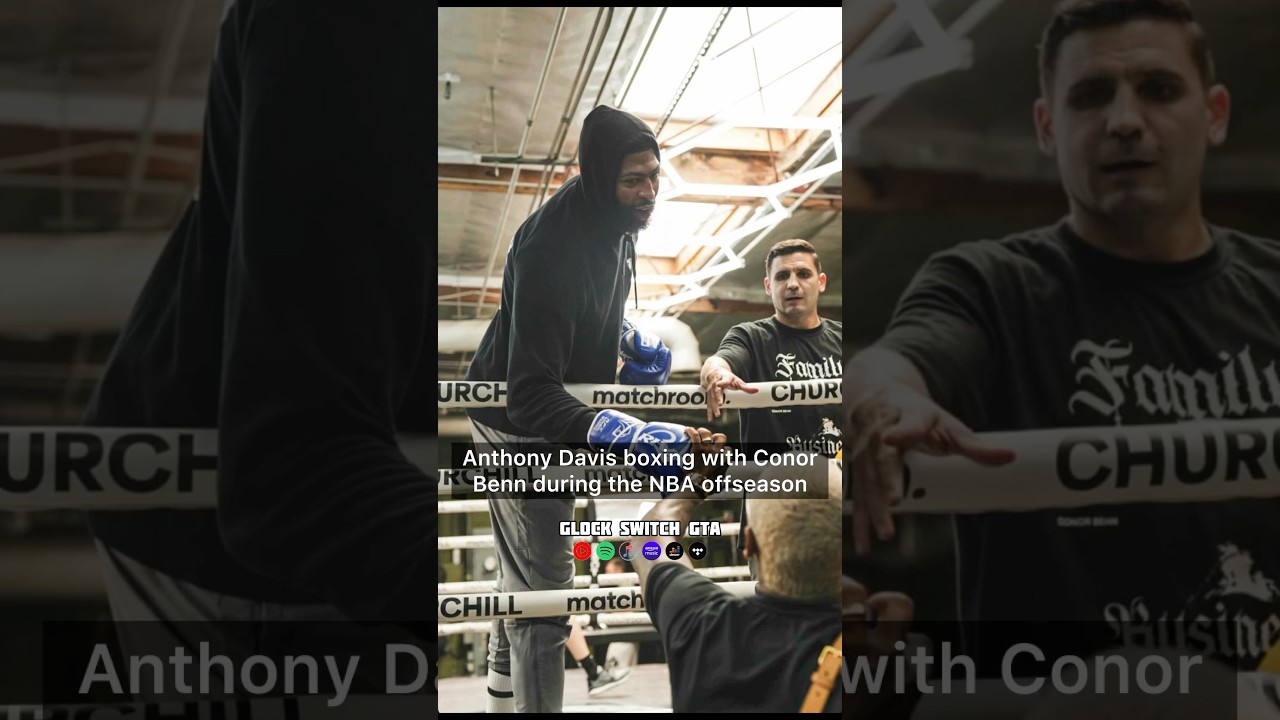 Anthony Davis boxing with Conor Benn during the NBA offseason #shorts