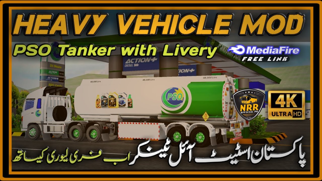 PSO 18 Wheelers Oil Tanker For Bussid || Long Vehicle Bussid Mod || Hi Speed Bussid Mod || NRR