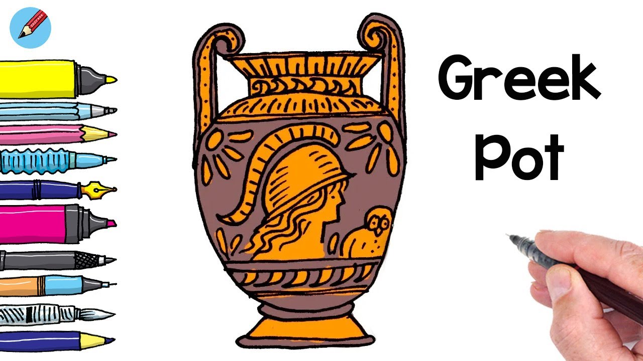 How to Draw an Ancient Greek Pot Real Easy  -  Volute Krater
