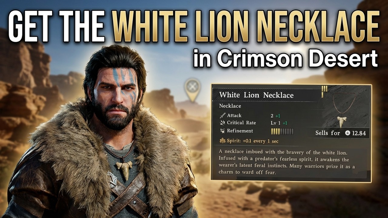 How to GET THE WHITE LION NECKLACE in Crimson Desert (Step by Step)