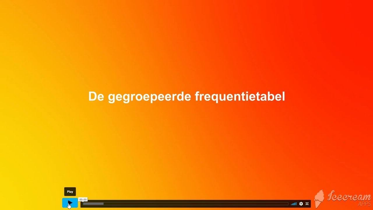 de gegroepeerde frequentietabel