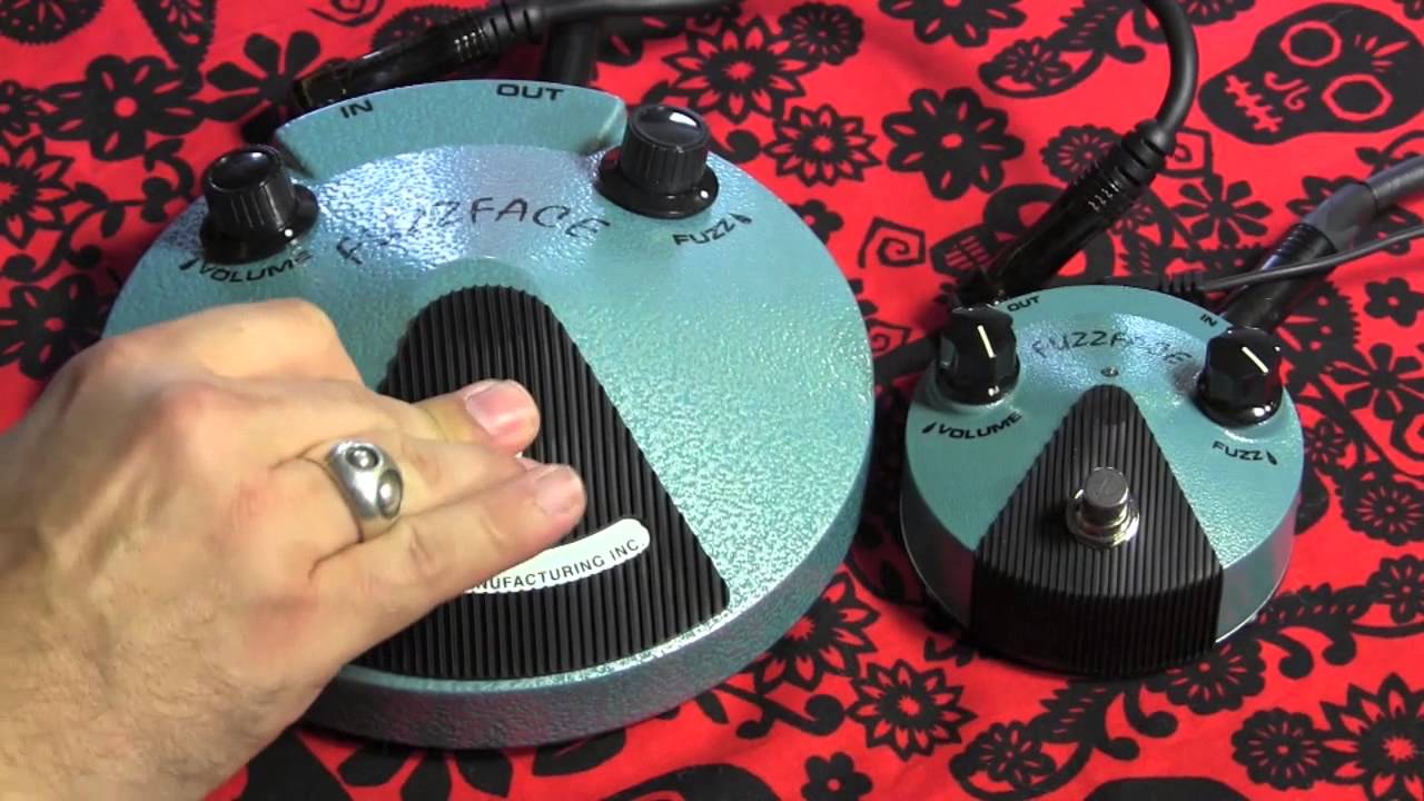 Dunlop JIMI HENDRIX FUZZFACE side by side comparison Mini versus Standard version