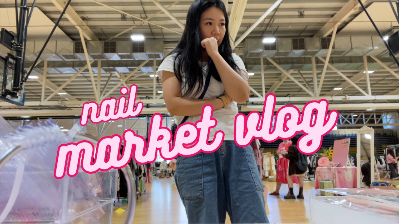 MARKET VLOG | part 2 setting up, running the nail stall,  celebration dinner!🌸