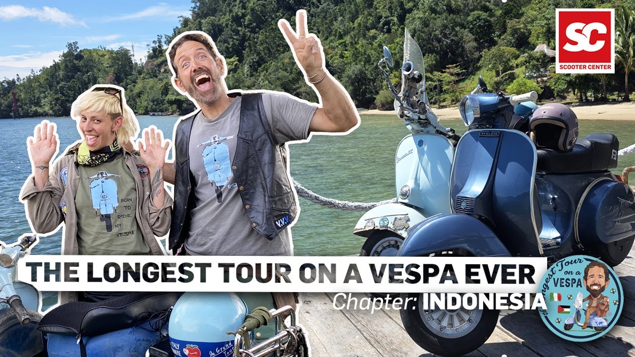 The longest tour on a Vespa ever - with Ilario Lavarra in Indonesia.