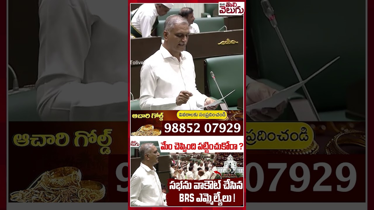 మేం చెప్పింది పట్టించుకోరా? | BRS Walkout From Assembly | Harish Rao On Police Benifits