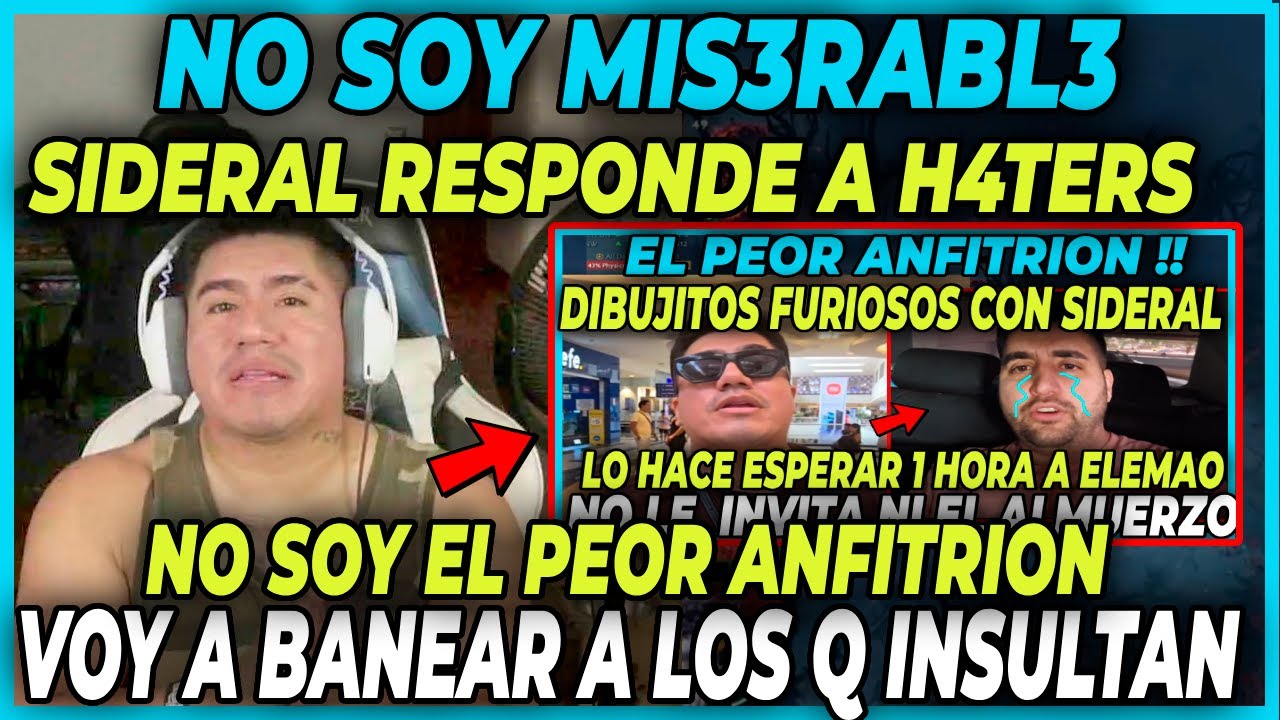 SIDERAL MOLESTO RESPONDE A LOS H4TERS POR DECIRLE QUE ES EL PEOR ANFITRION - SE VIENE LA PURG4