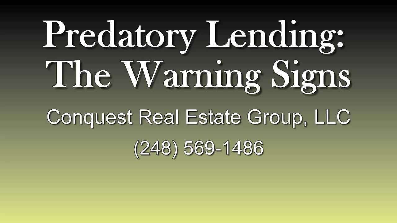 Predatory Lending: The Warning Signs