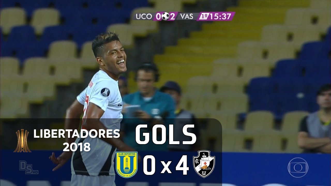 Gols - Universidad de Concepción (CHI) 0 x 4 Vasco - Libertadores 2018 - Globo HD⁶⁰