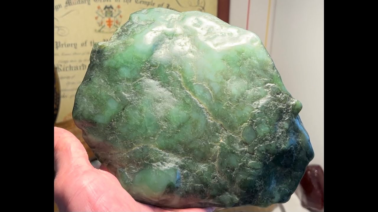Big Sur Blue Green Bubble Jade Paleo Effigy