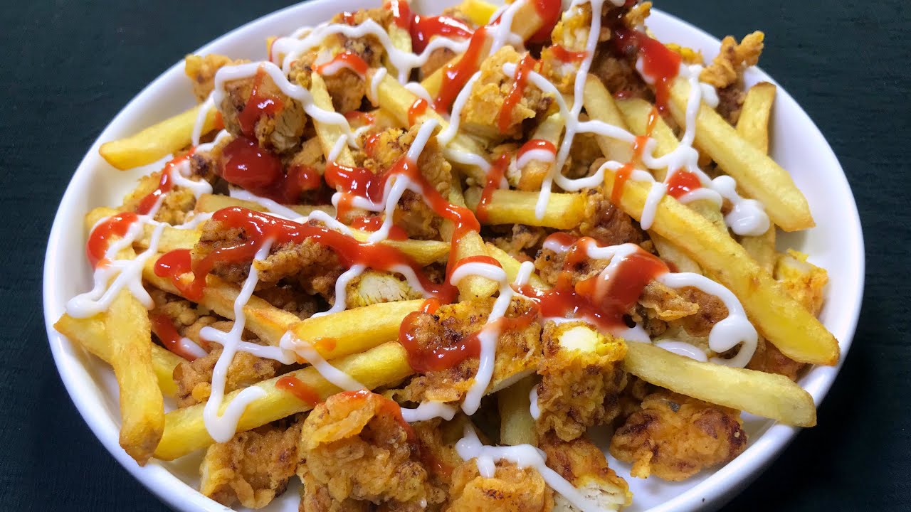 Yummy Chicken loaded fries Recipe | Chicken Fry Recipe | Chicken Strips Recipe ( Mim s Kitchen)