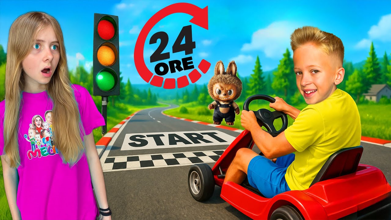 ⏰ 24 ORE &icirc;n KARTING 🏎️ cu PUTERILE LABUBU 🌪️