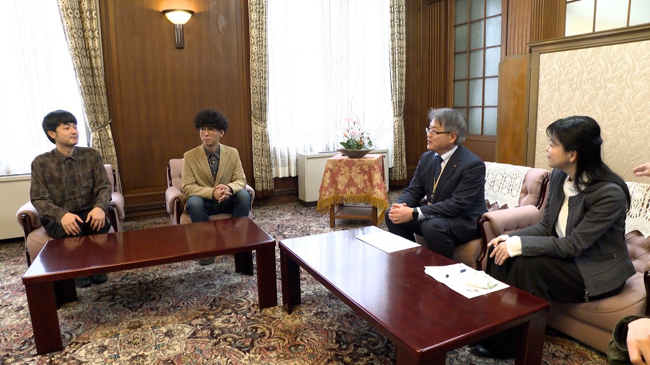 M 1王者たくろうが滋賀県庁を表敬訪問　赤木裕さんは大津市出身