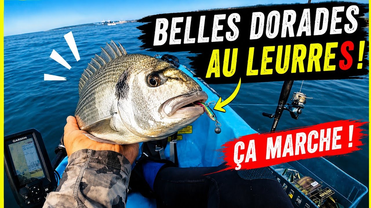 Belle dorades au leurres!!!🔥🔥 c'est possible🤔..?..sur le plateau de Frontignan 👍💥▶️