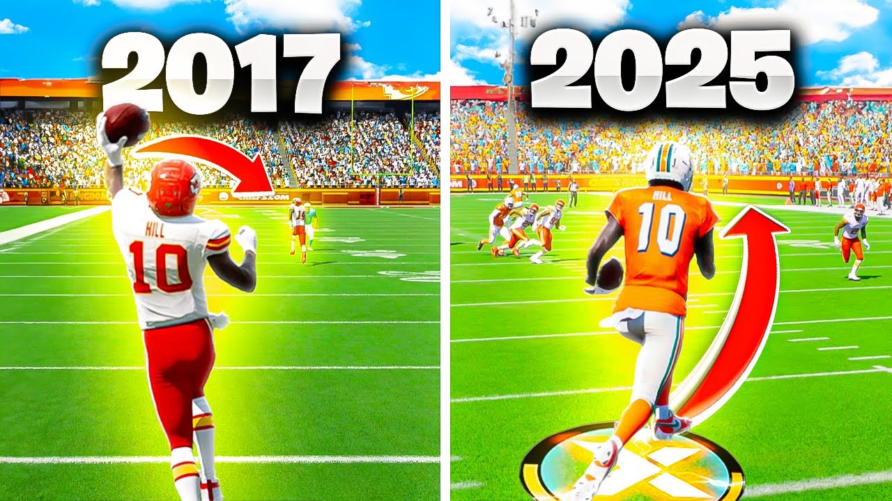 I Tried Scoring A 99 Yard Touchdown With Tyreek Hill In EVERY Madden!!!