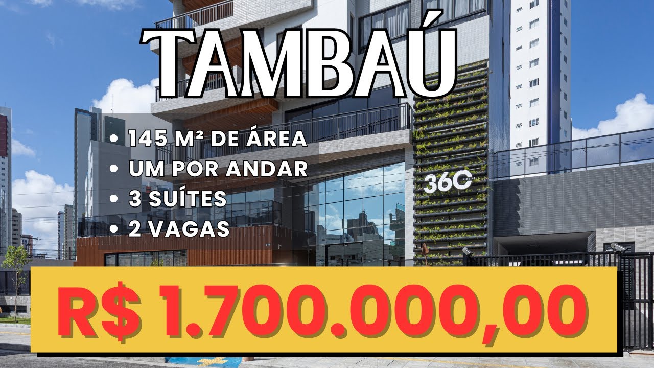 APARTAMENTO À VENDA COM 3 QUARTOS EM TAMBAÚ - JOÃO PESSOA/PB