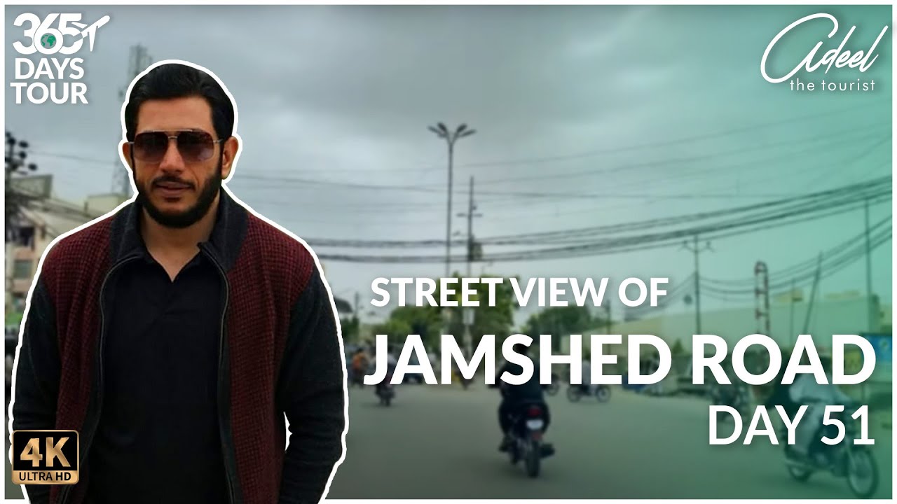 Street view of Jamshed Road Karachi | Day 51 of 365 Days | 4K Ultra HD.