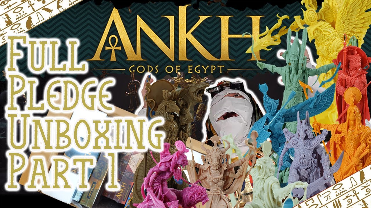 Ankh: Gods of Egypt Unboxing Part 1 | Full Pledge & Pantheon Expansion