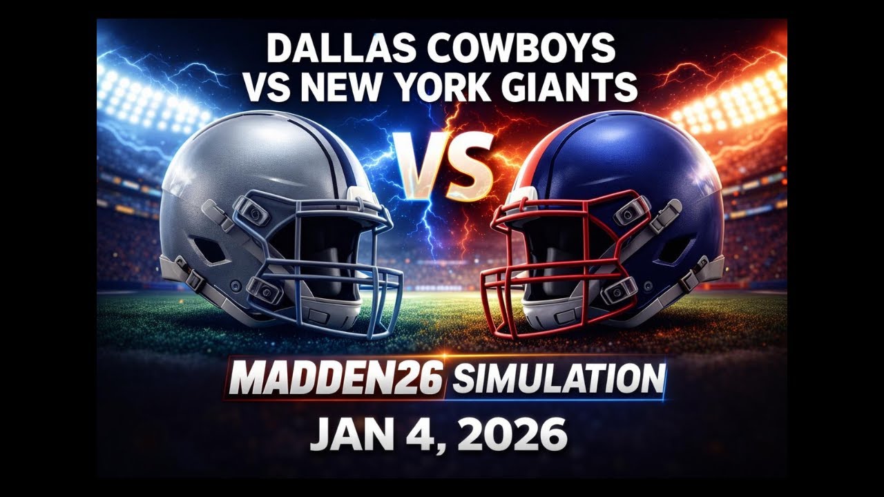 Dallas Cowboys VS New York Giants - Jan 4, 2026 - MADDEN26 SIMULATION