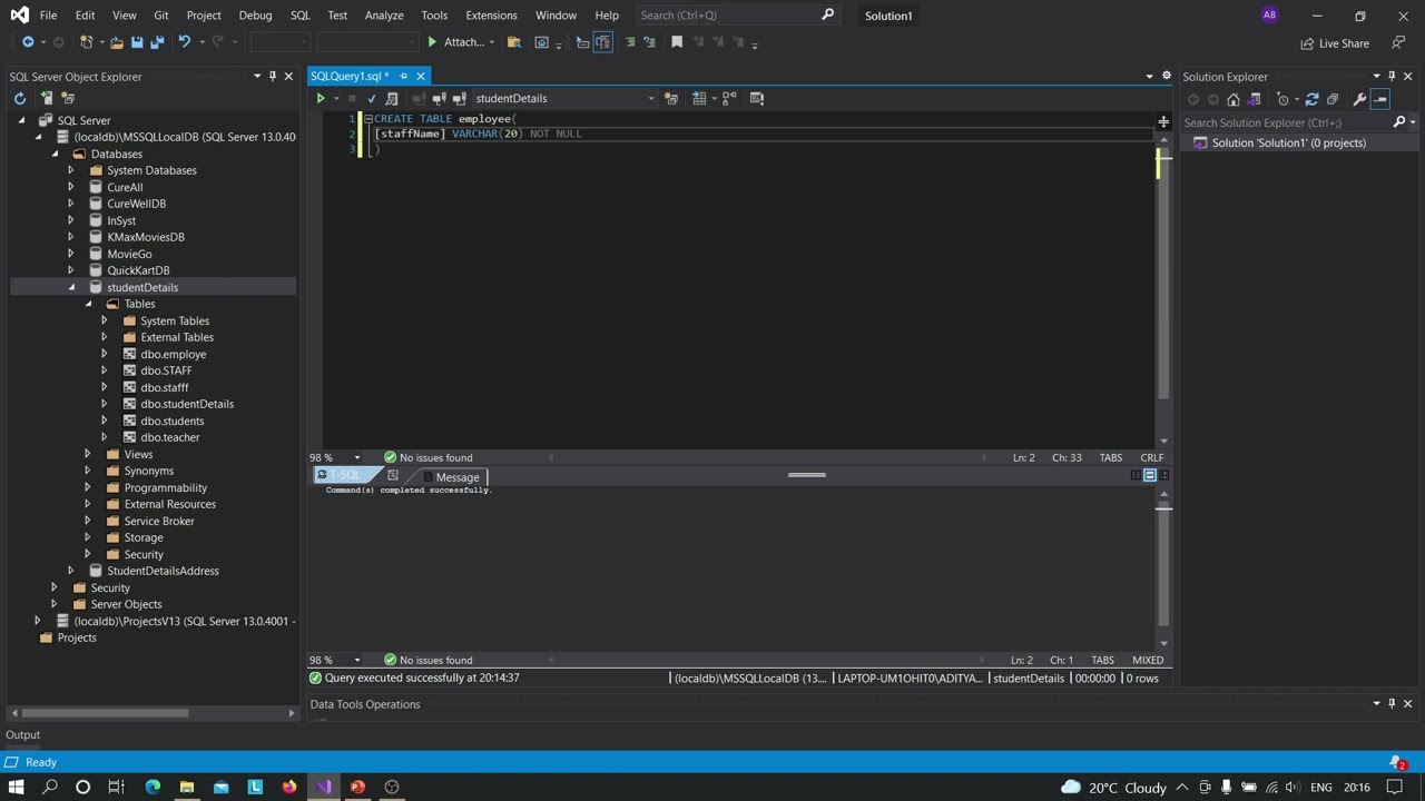 NOT NULL Constraint In SQL