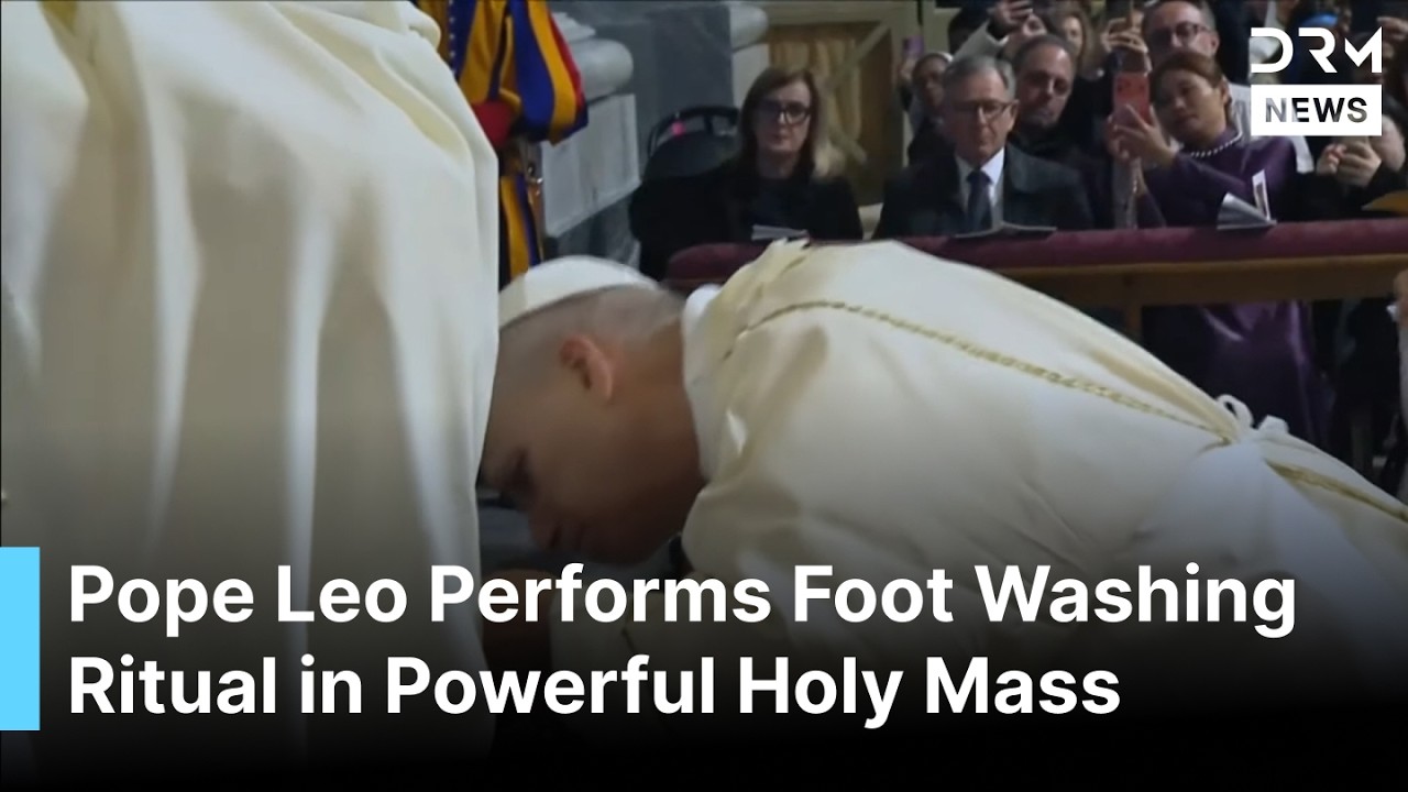 Historic Moment: Pope Leo Washes and Kisses Feet in Holy Thursday Mass at St John Lateran | AK1G