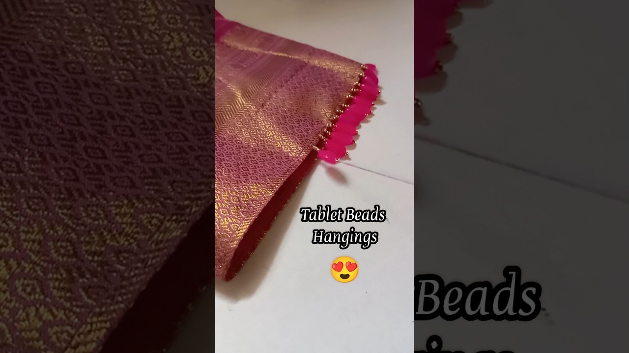 Tablet Beads Hangings Stitching Method for Sleeve Edges #shorts