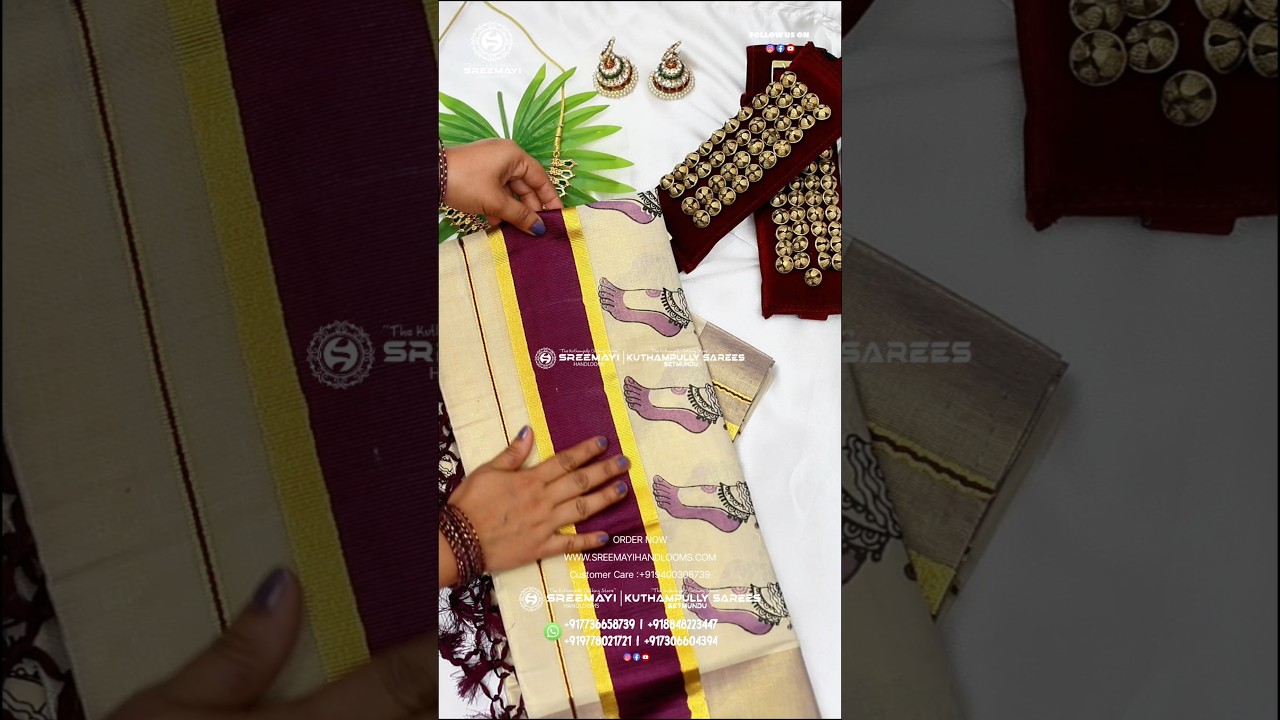 ᴅᴍ ꜰᴏʀ ᴏʀᴅᴇʀꜱ ᴡʜᴀᴛꜱᴀᴩᴩ +917306604394 | kuthampully vishu special collections 😊 | #saree #kuthampully