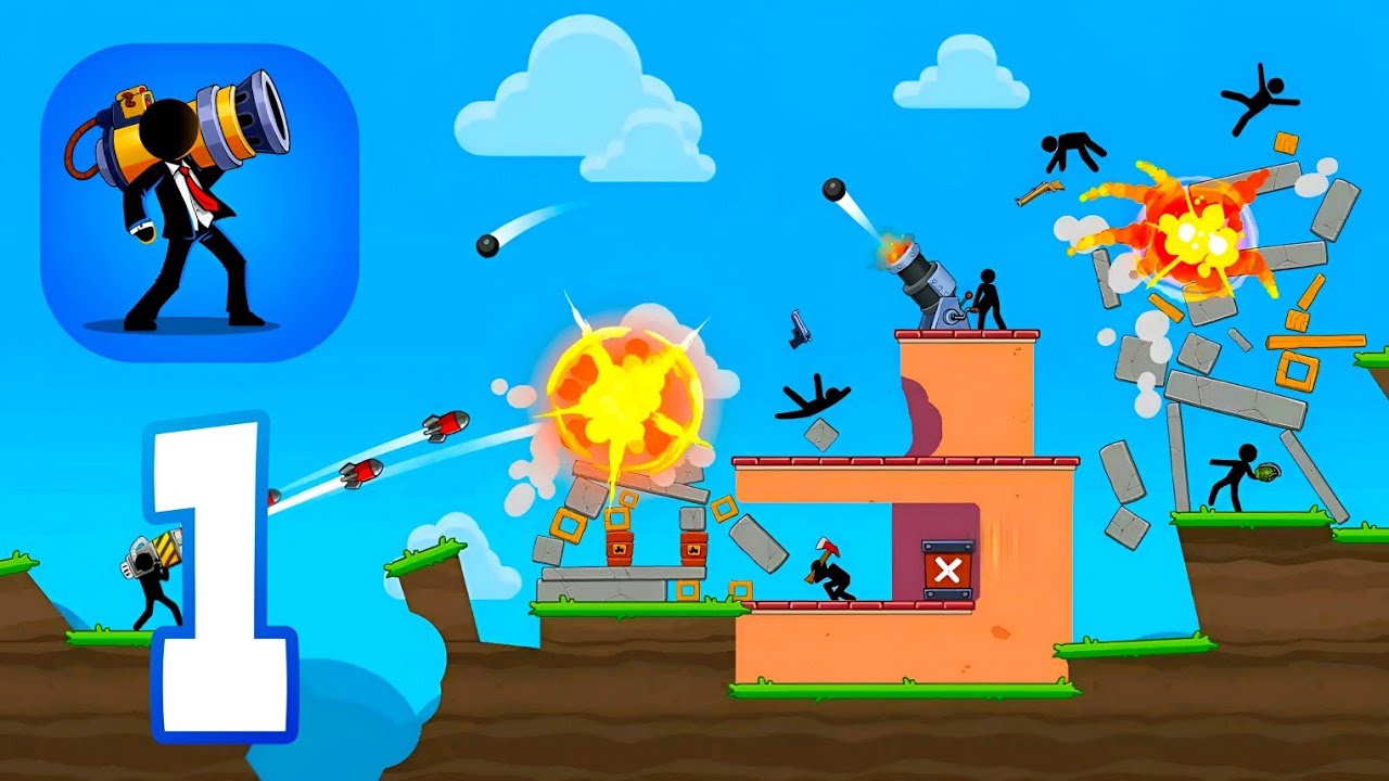 BoomZooka: Rocket Puzzles - Level 1,2,3,4,5,6,7,8,9,10 - Gameplay Walkthrough Part 1 , ANDROID, iOS