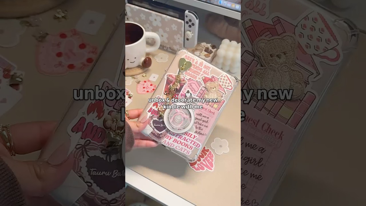🧸🎀 unbox & decorate my new kindle colorsoft with me! #kindleunboxing #aesthetic
