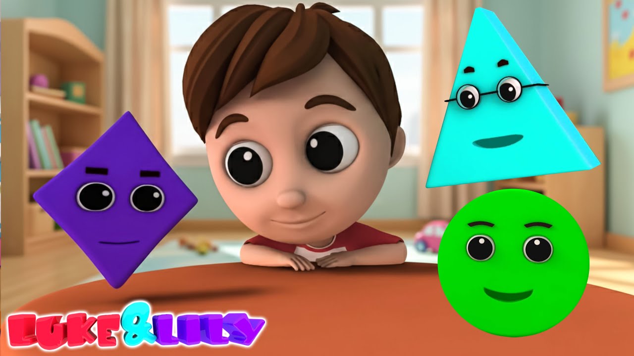 Canción de formas y más rimas educativas para niños en edad preescolar