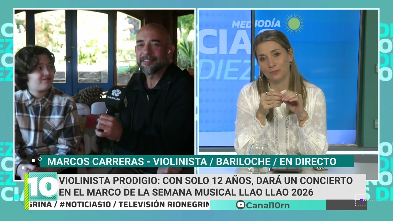 Violinista prodigio: con solo 12 años, dará un concierto en el marco de la semana musical Llao Llao