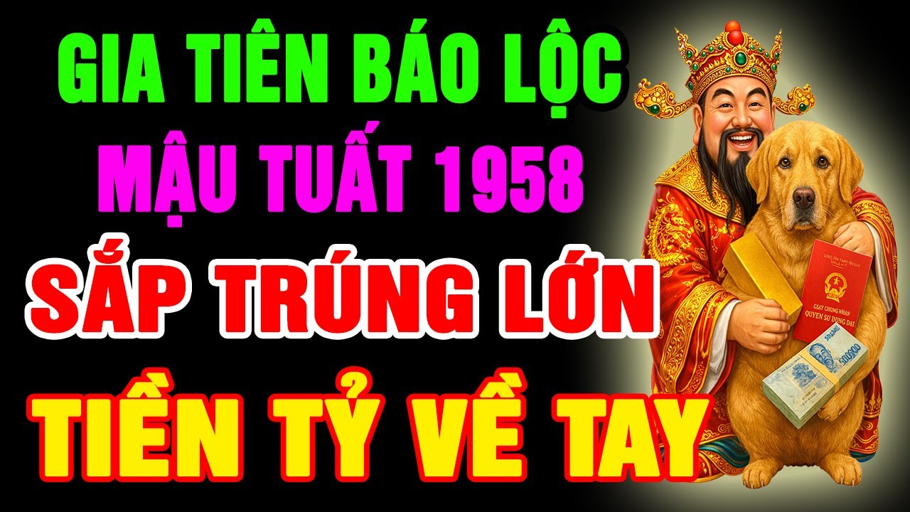 Gia Tiên Báo Lộc, Mậu Tuất 1958 Phước Đang Trổ, SẮP TRÚNG LỚN Đổi Đời GIÀU TO Nếu Có 10 Dấu Hiệu Này
