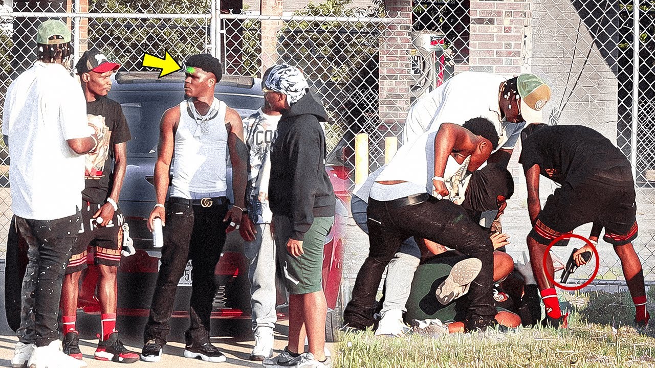 Pointing Green Beams At Thugs Prank GONE VERY WRONG!