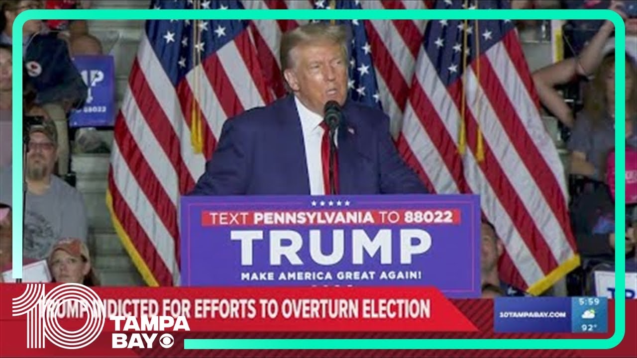 Trump charged by Justice Department for efforts to overturn his 2020 presidential election loss