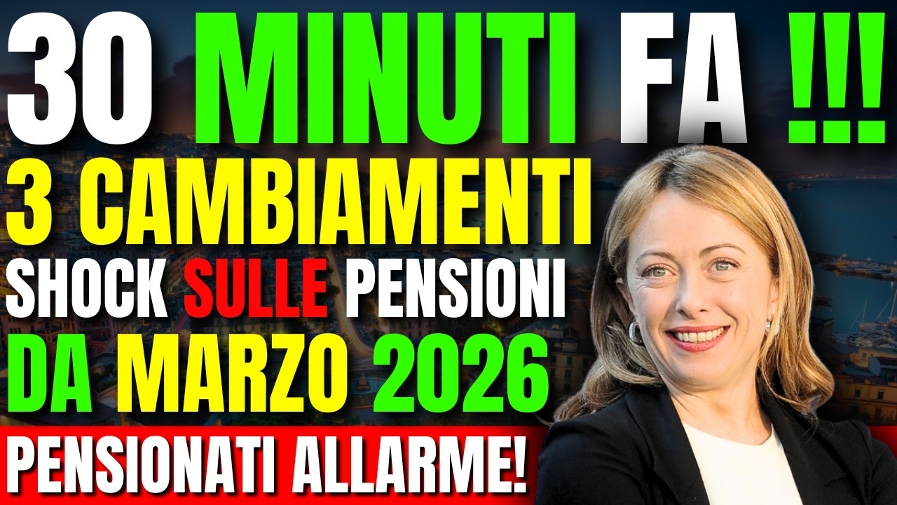 🚨 ULTIM&rsquo;ORA INPS: 3 CAMBIAMENTI SHOCK sulle PENSIONI da MARZO 2026 | Pensionati ALLARME!