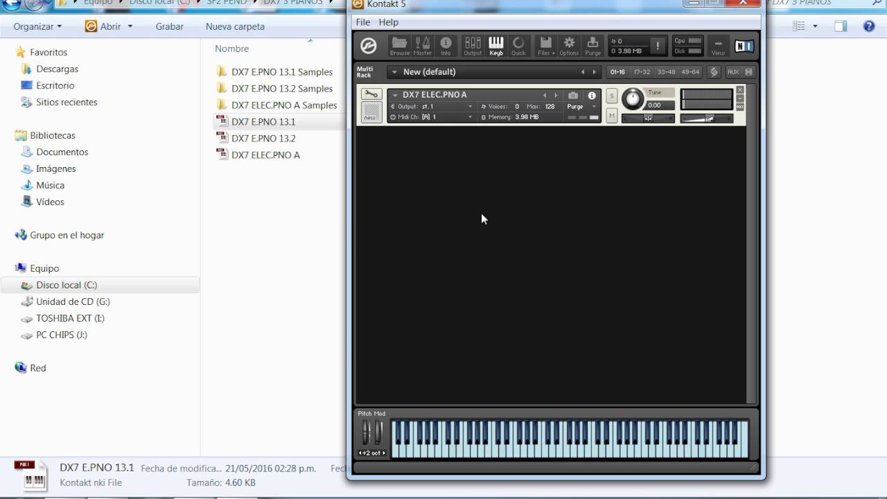 KONTAKT 3 PIANOS ELCTRICOS DEL DX7