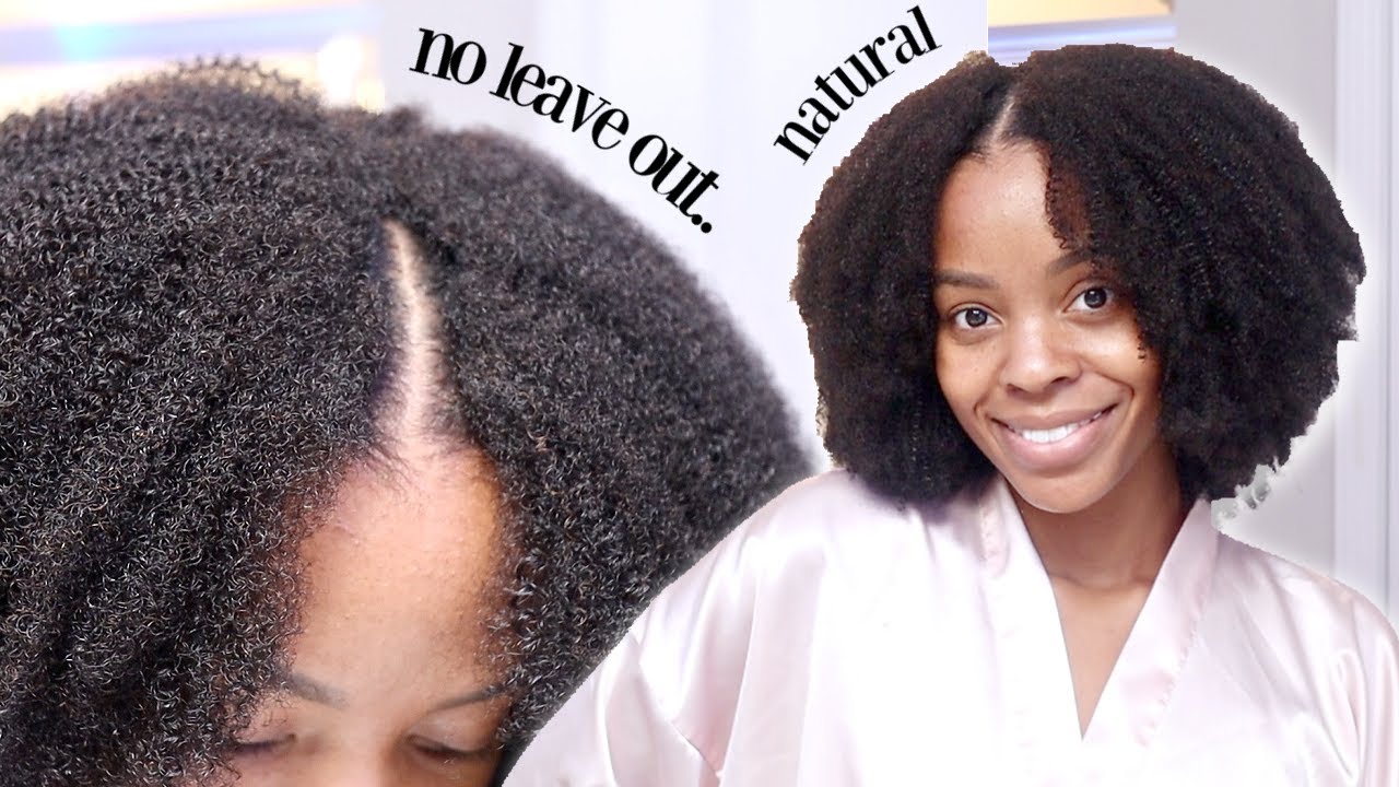 Trying the VIRAL 'BYE BYE LEAVE OUT' Natural Hair Wig! Ft. Her Given Hair