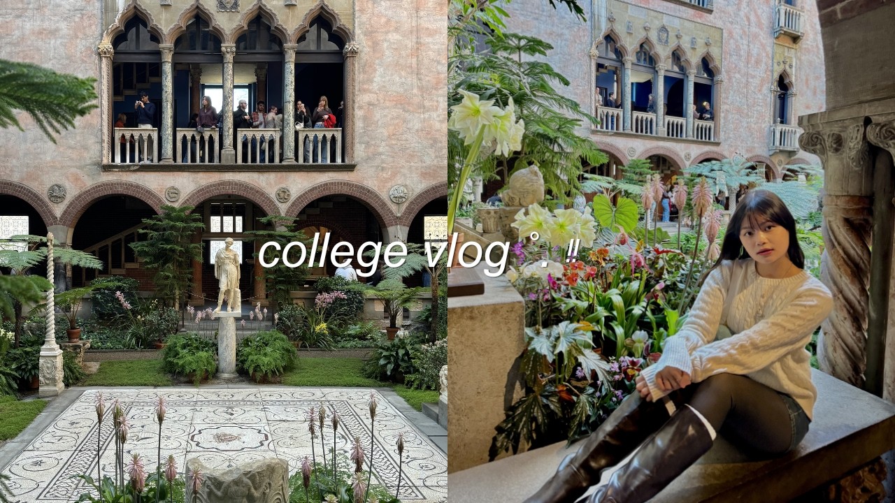 uni diaries 🍓: pre-med for a day, hockey, isabella stewart gardner museum