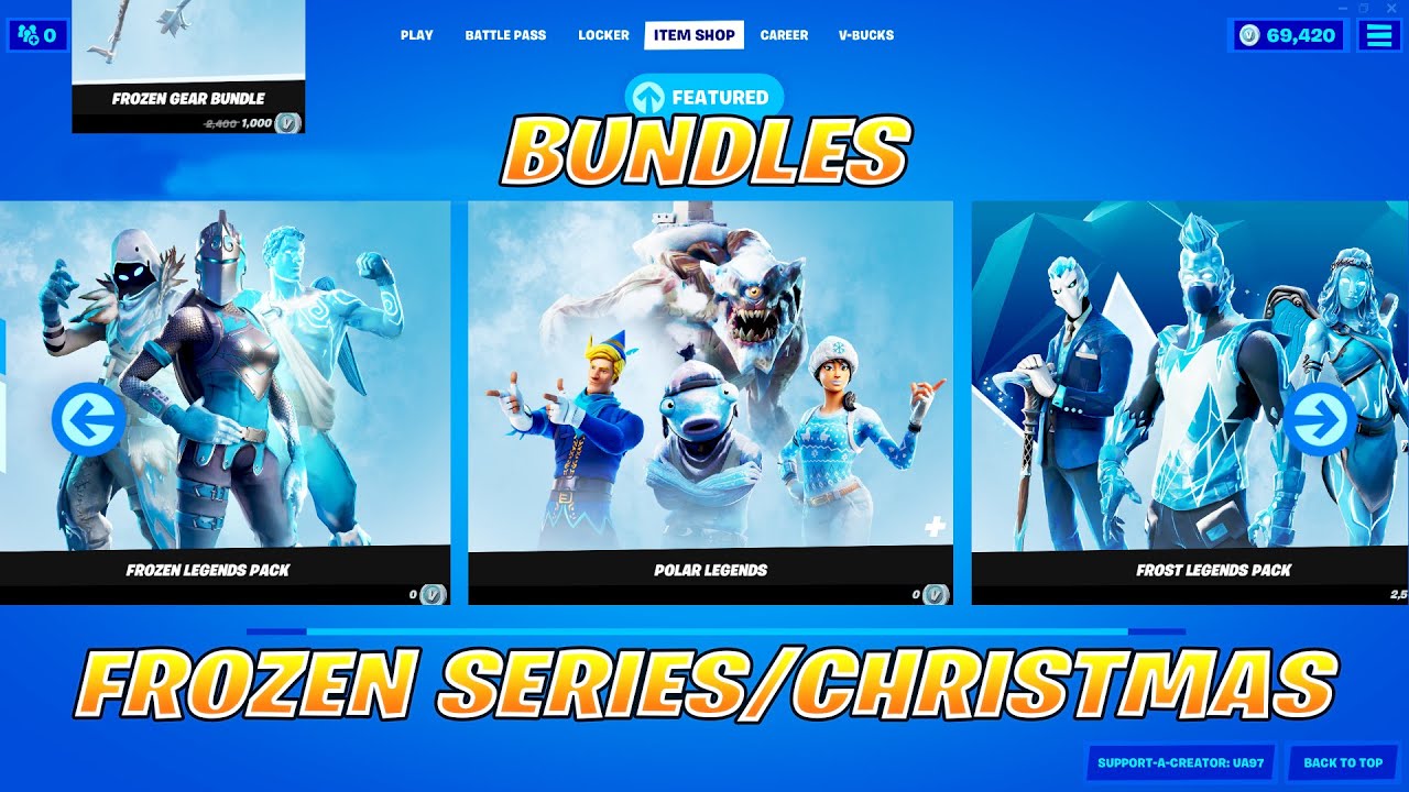 All Frozen Series/Christmas Bundles in Fortnite! Item Shop Preview/Showcase